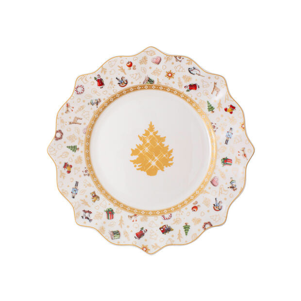 Toy's Delight breakfast plate, anniversary edition, colorful/gold/white 