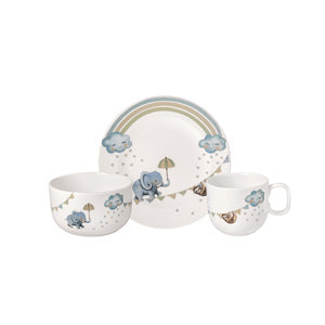 Walk like an Elephant, children's tableware set 3 pieces. 