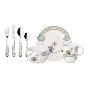 Walk like an Elephant, children's tableware set 7 pieces. 