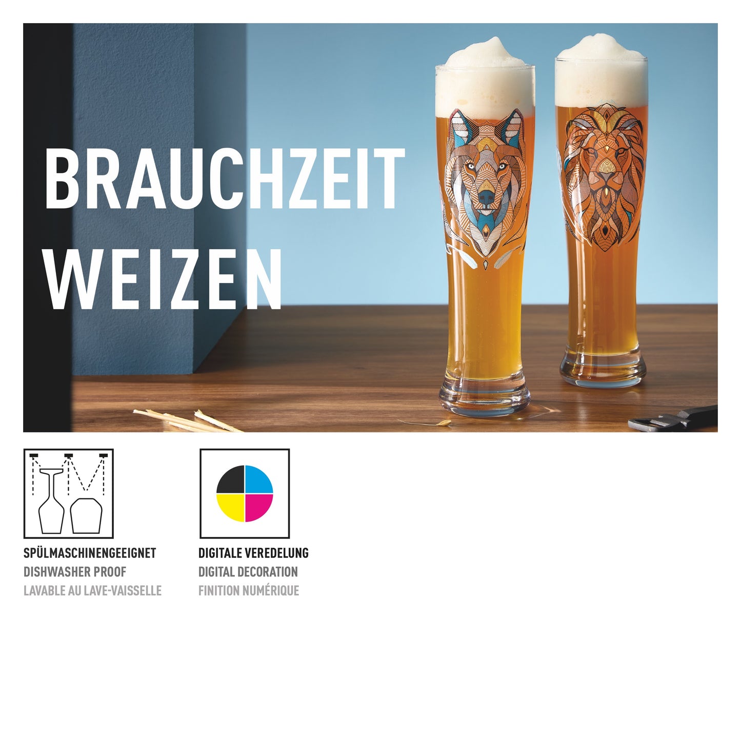 Brauchzeit Weizenbierglas‐Set #27 #28