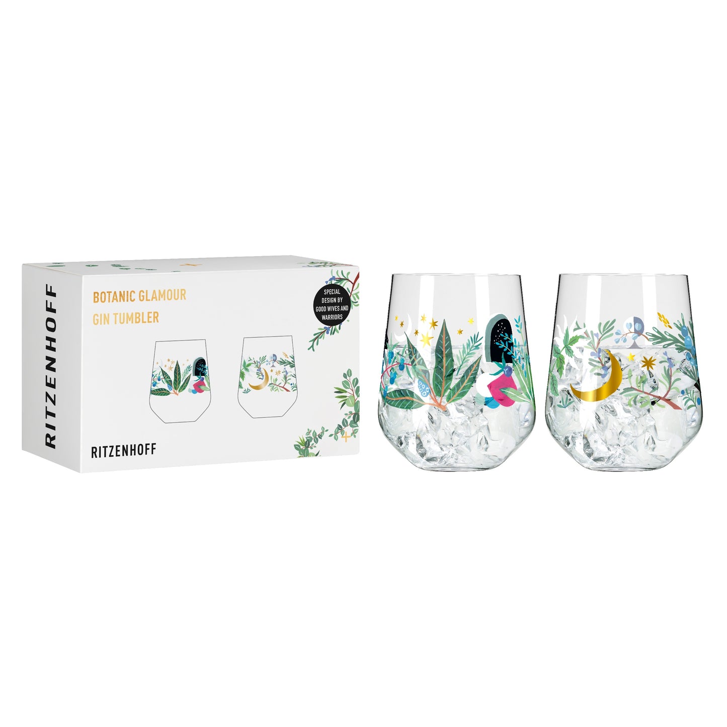 Botanic Glamor Gin Tumbler Set of 2 #7 #8 