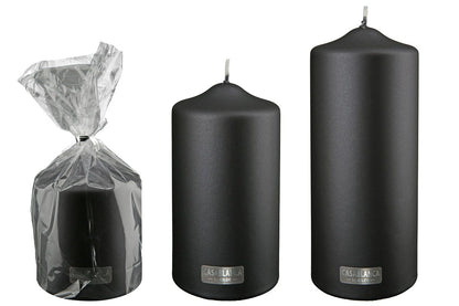 Pillar Candle Metallic Black 