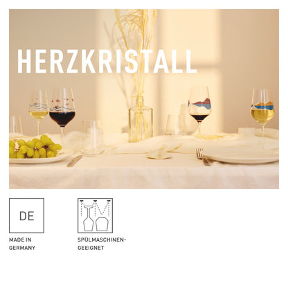 Herzkristall Weißwein Set