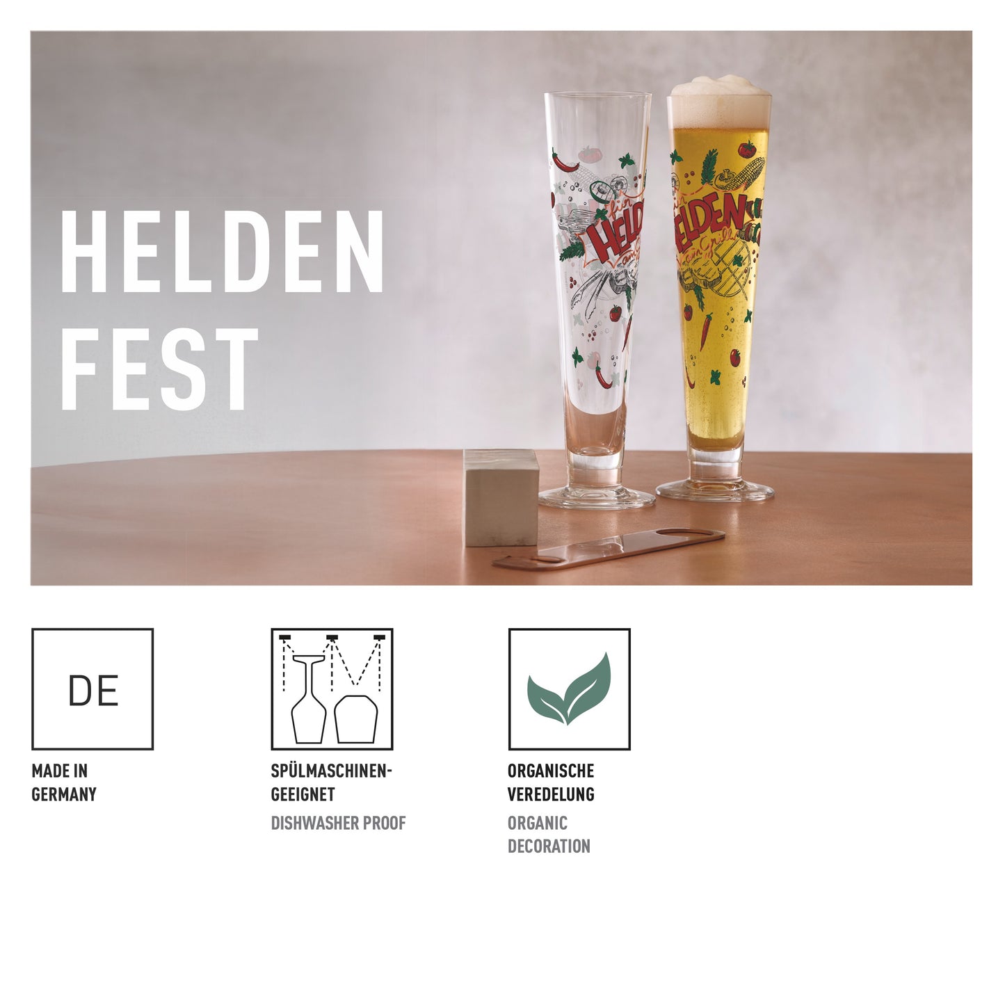 Heldenfest Bierglas‐Set