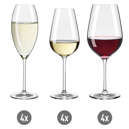 Glanzlicht Wein, Sektglas 12er Set