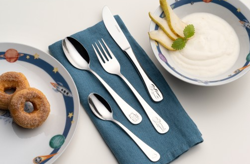 Children's cutlery 4-piece silver