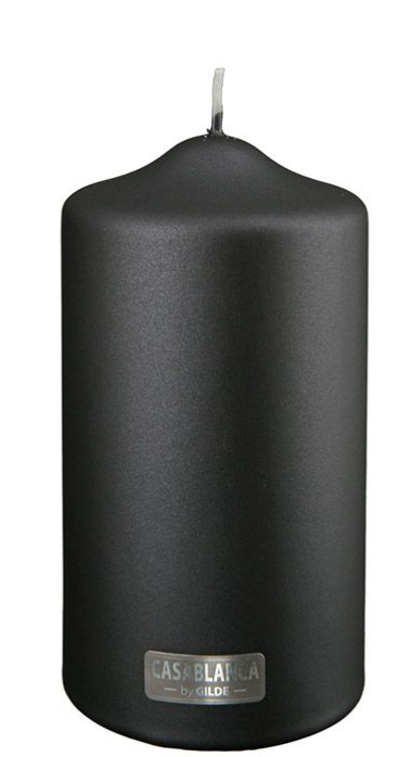 Pillar Candle Metallic Black 