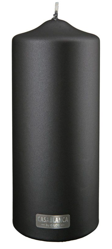 Pillar Candle Metallic Black 