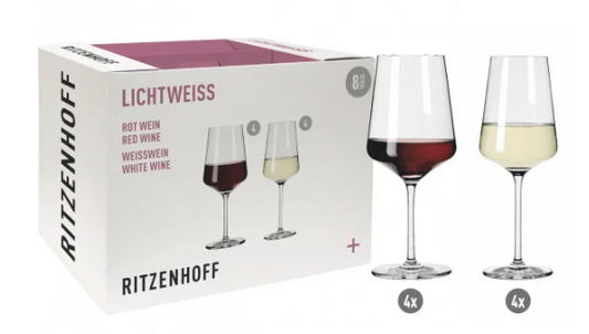 Lichtweiss Julie white and red wine glass set