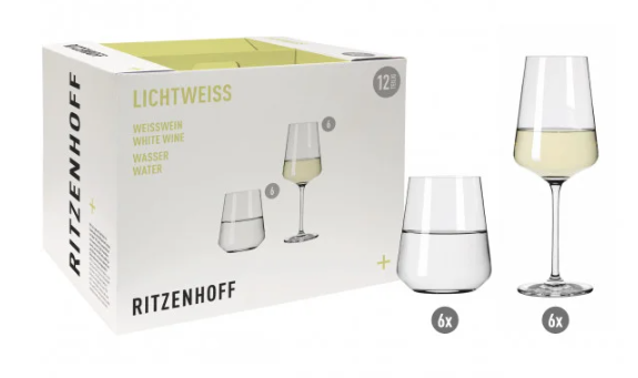 Lichtweiss Julie Weißwein‐ und Wasserglas‐Set