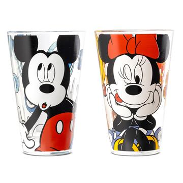 Drinking glass "Mickey &amp; Minnie" 2pcs. 