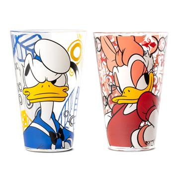 Drinking glass "Donald &amp; Daisy" 2pcs. 